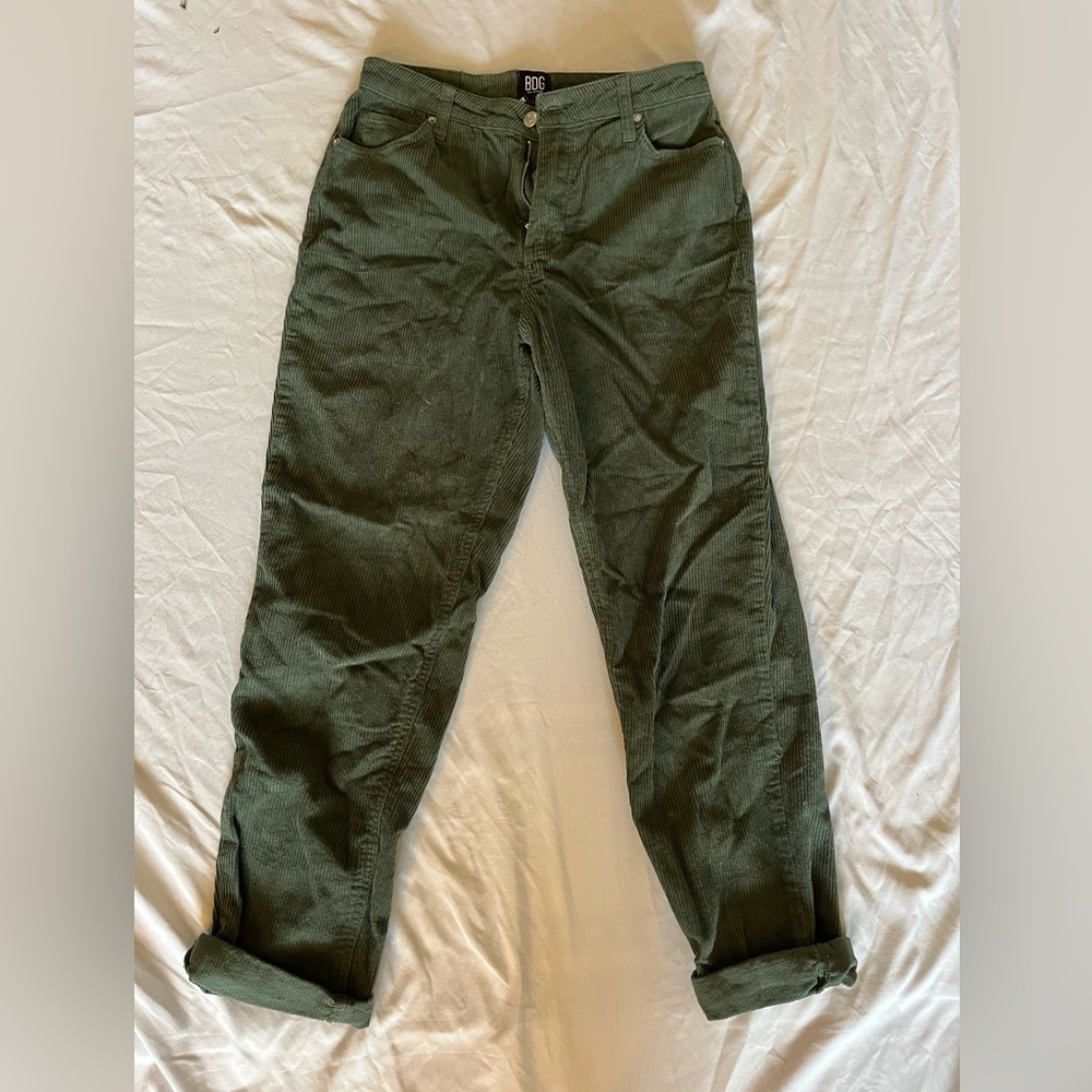 Urban Outfitters Green Corduroy Pants Size 28